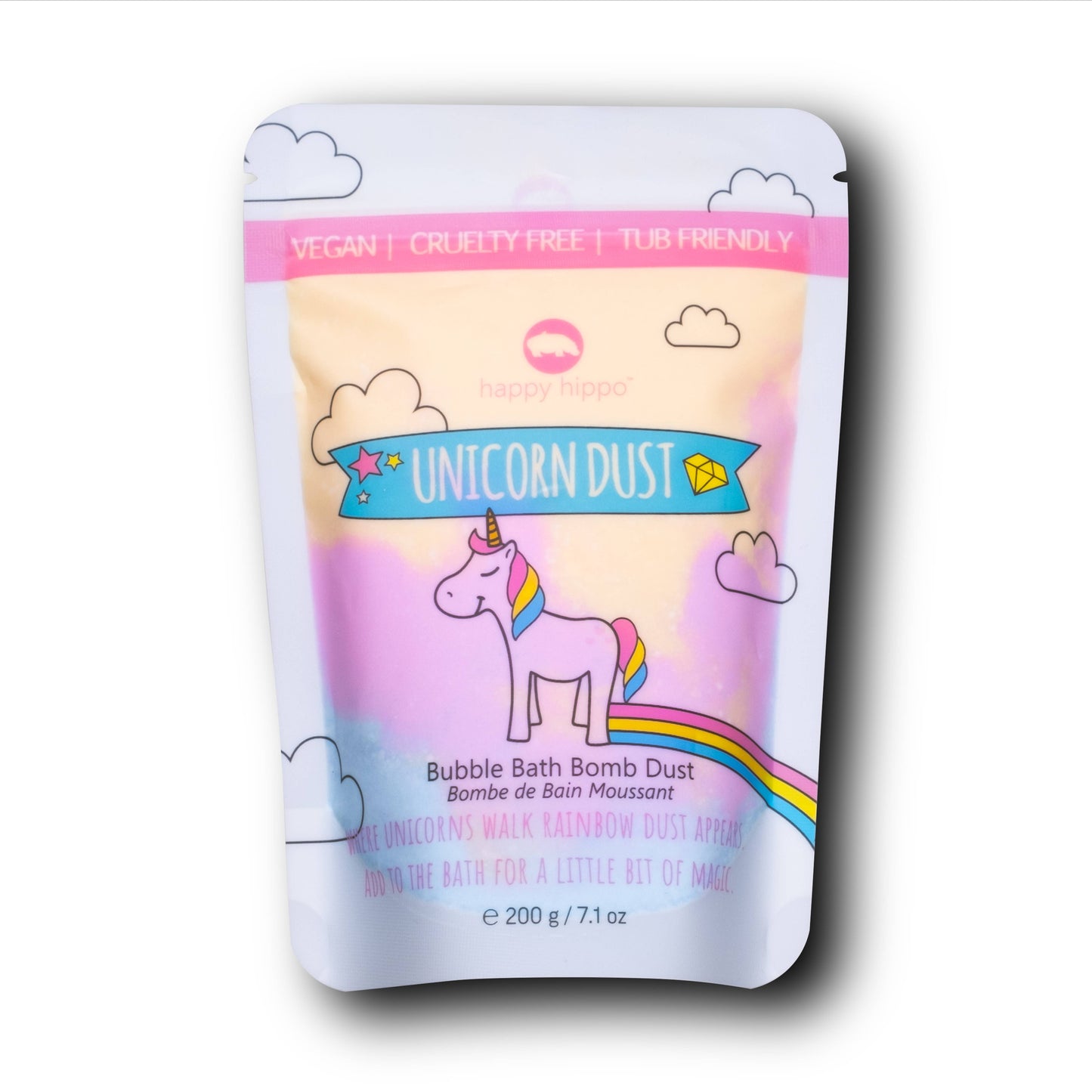 Poussière de licorne - Poudre effervescente pour le bain