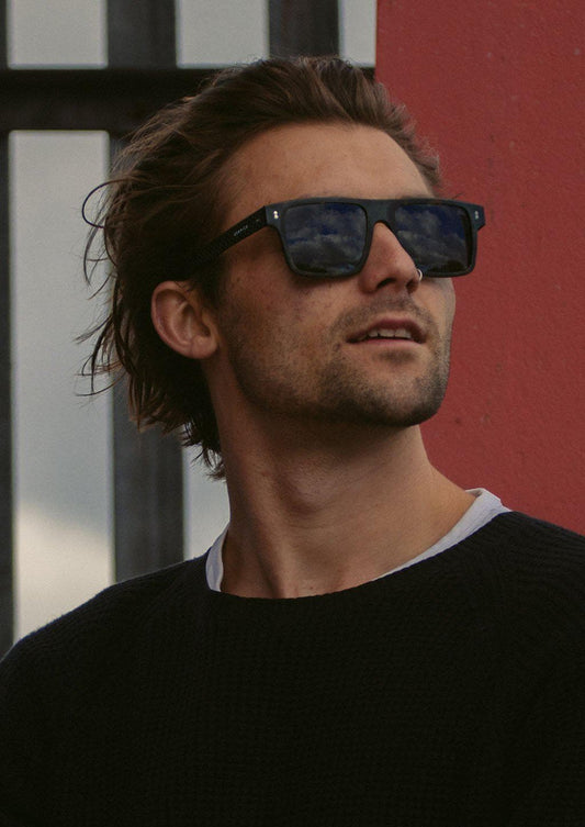 Lunettes de Soleil _ hybrides - cubiques - en fibre de carbone et acétate