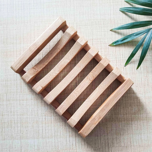 Natural Bamboo Soap Dish - Zero Waste Biodegradable Soap Tray - Plastic Free Soap Lift-1