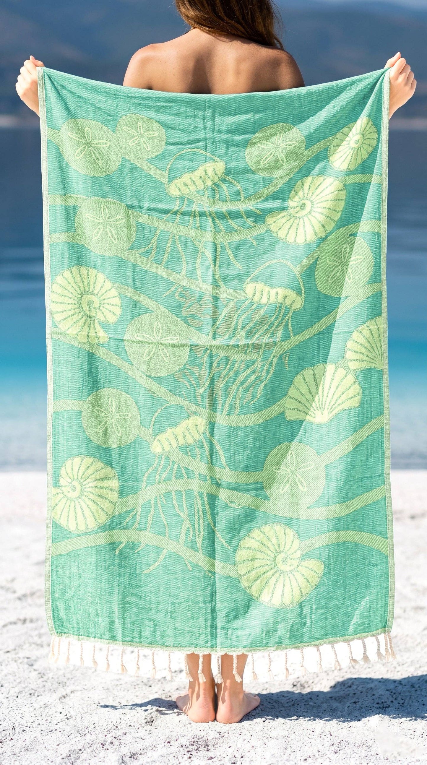 Serviette turque en mousseline de coton à 3 couches | Couverture de plage