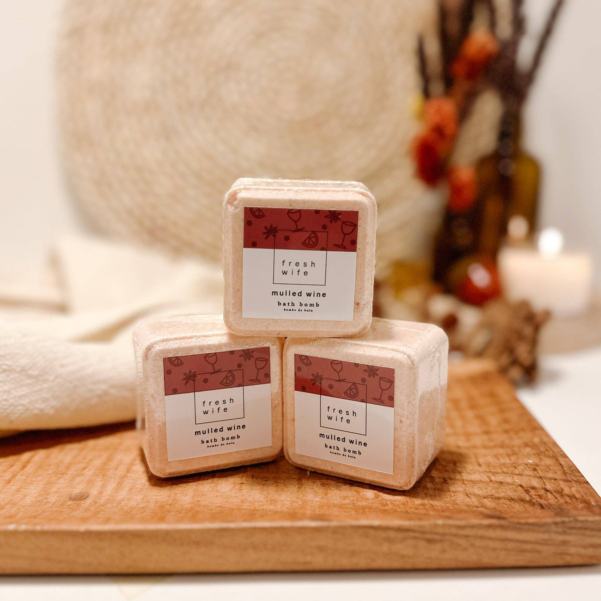 Bombe de bain au vin chaud