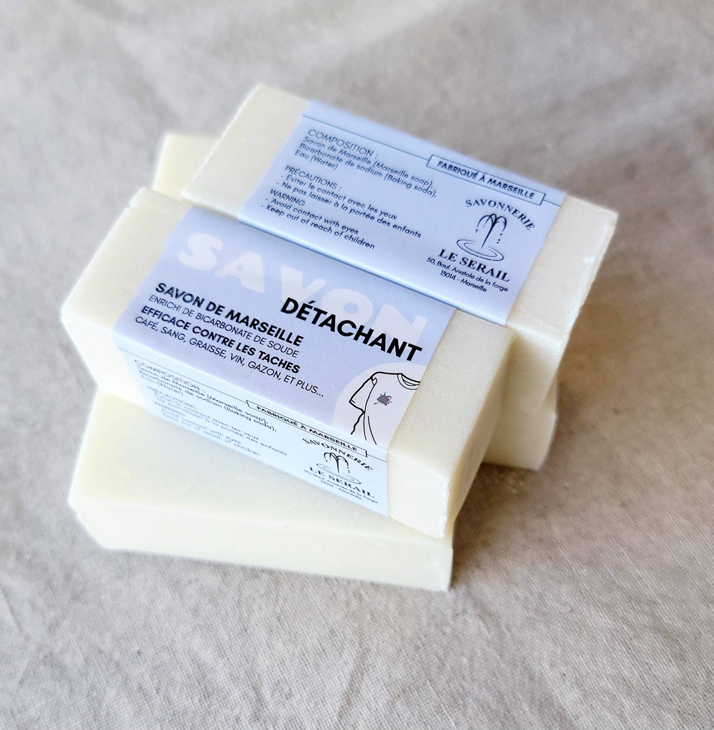 Savon de Marseille détachant en barre 80g — Bicarbonate