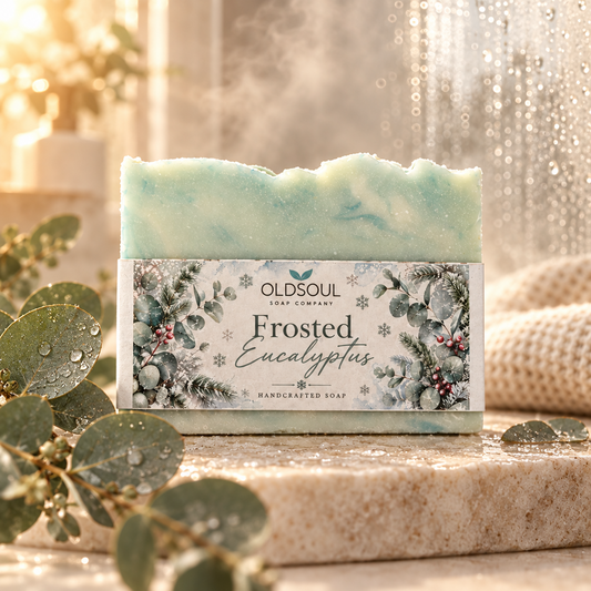 Savon de Noël à l’eucalyptus givré
