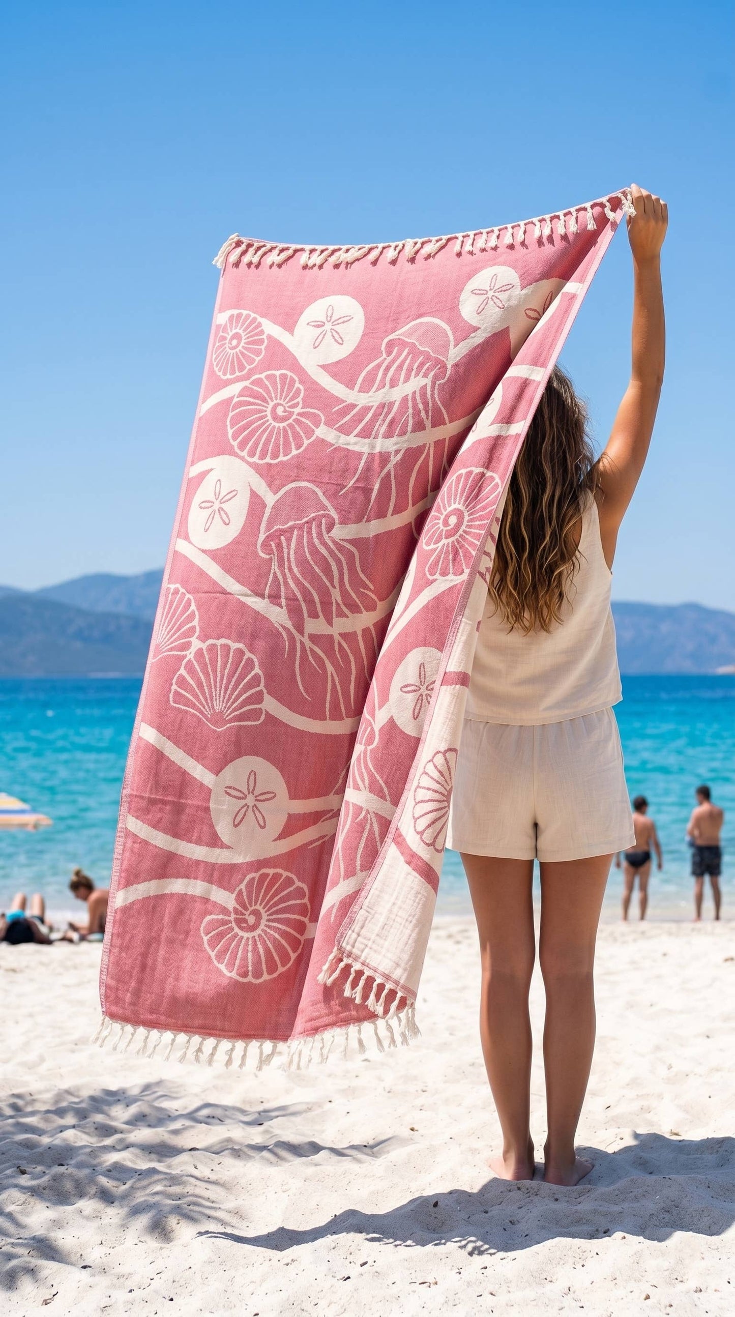 Serviette turque en mousseline de coton 3 couches | Serviette de plage