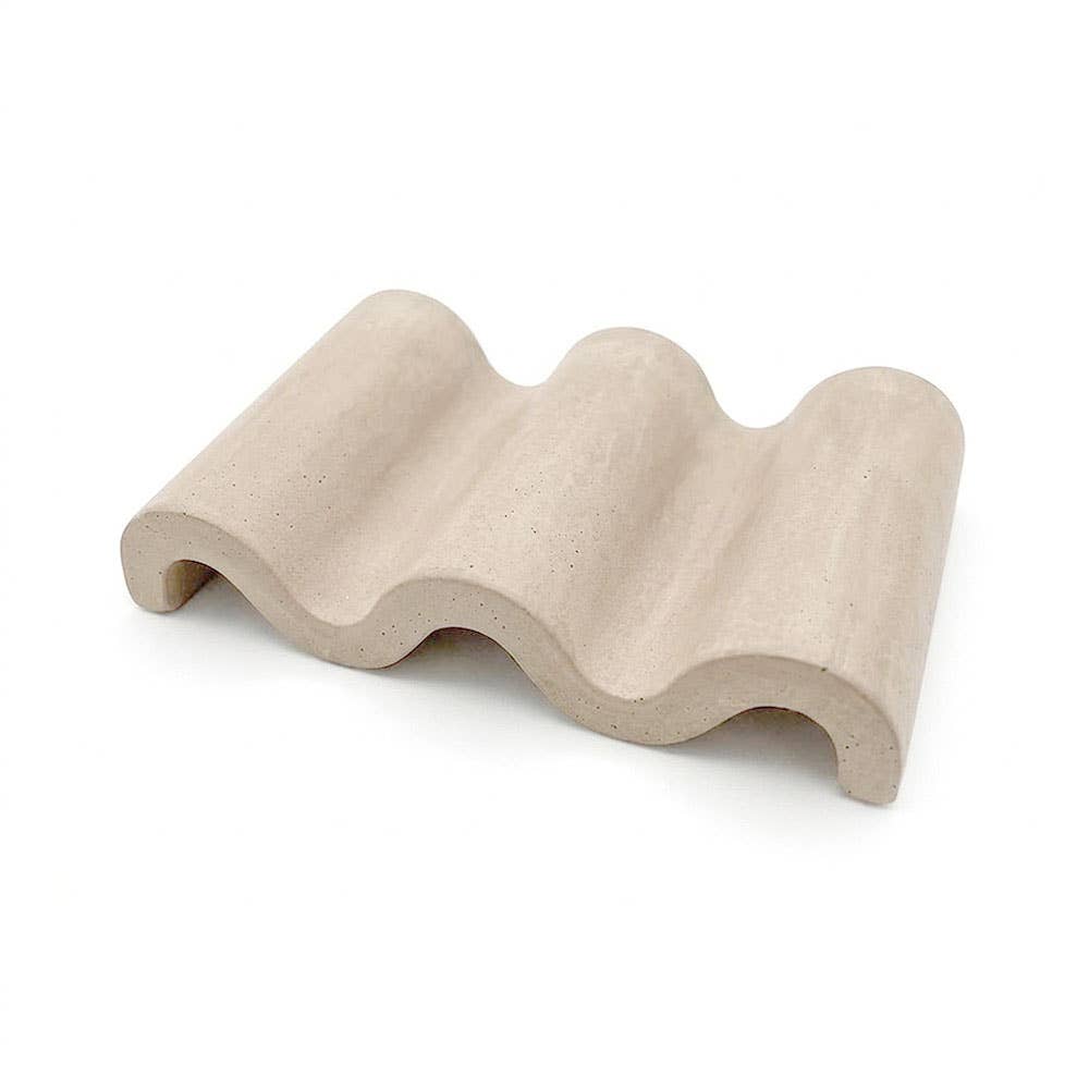 Porte-savon ondulé moderne en béton