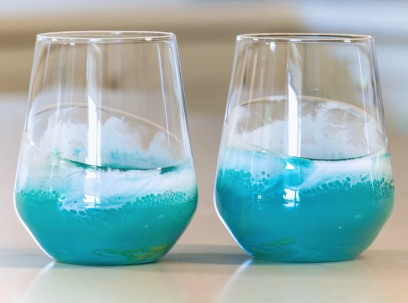 Verres à vin rehaussés de résine – Coffret de 2