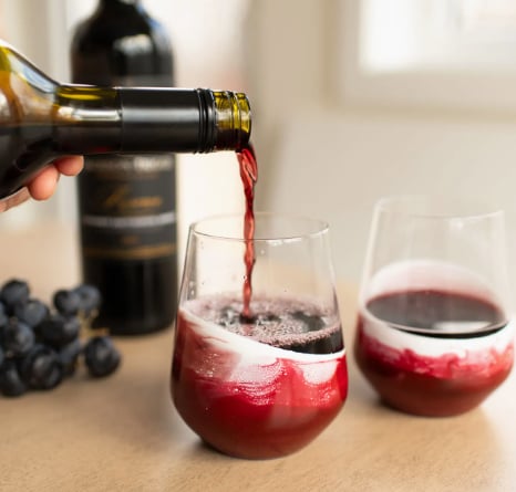 Verres à vin rehaussés de résine – Coffret de 2