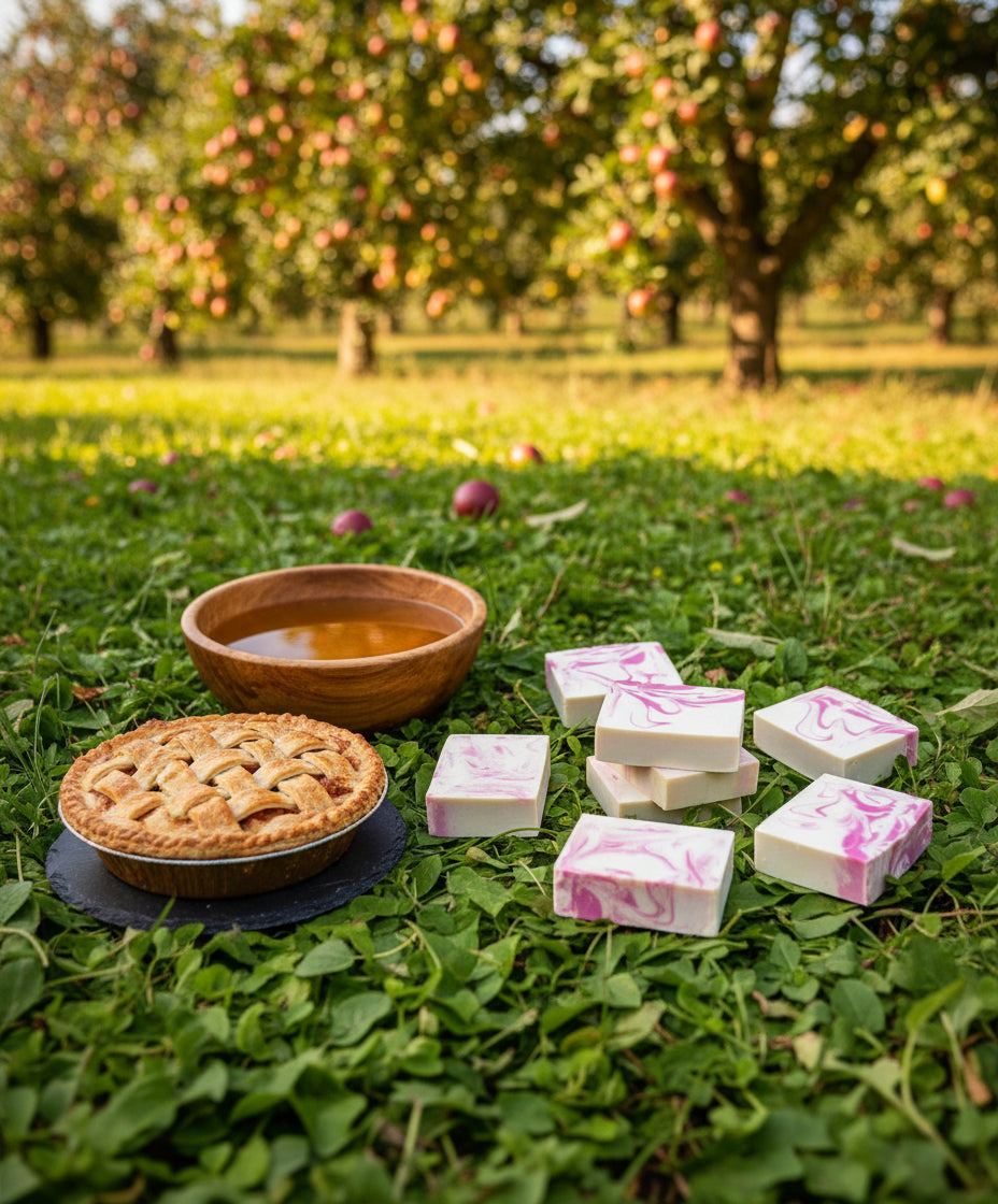 Savon en barre au Lait de Chèvre : Cidre de Pomme Épicé avec Beurre de Karité & Argile Kaolin