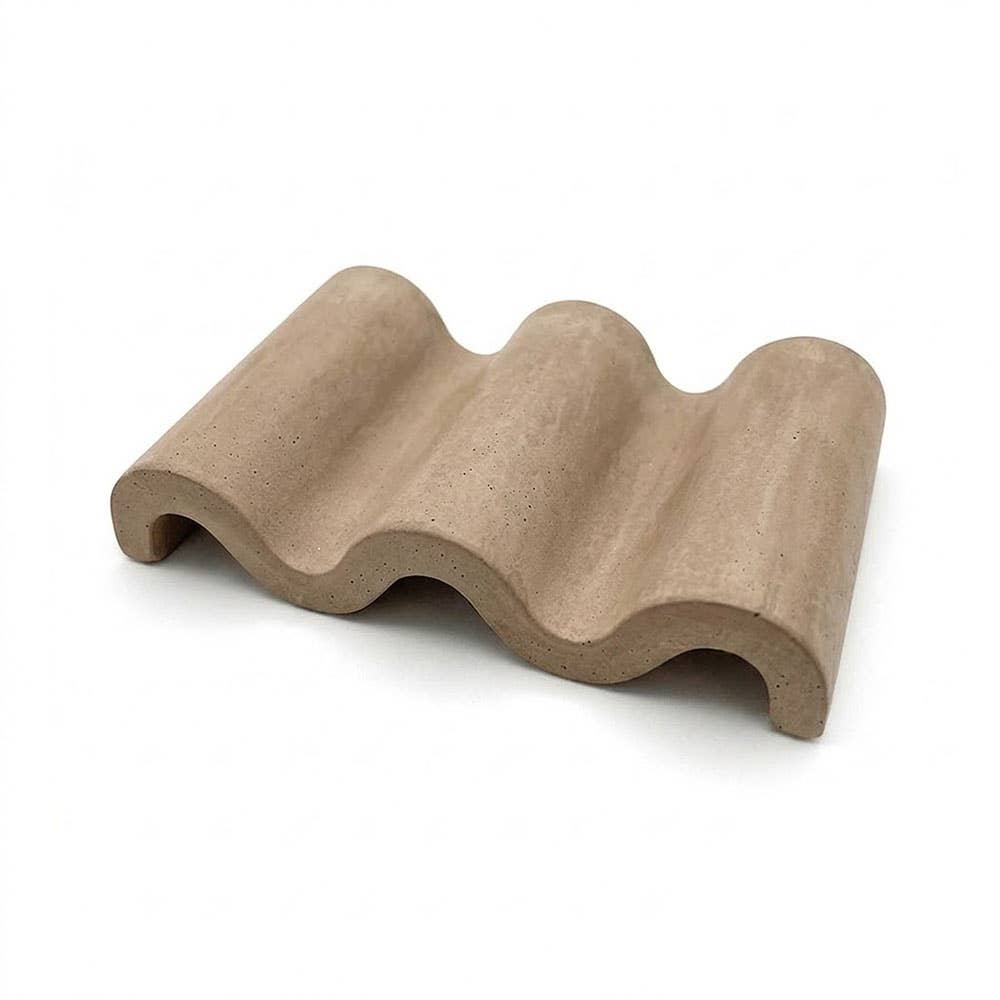 Porte-savon ondulé moderne en béton