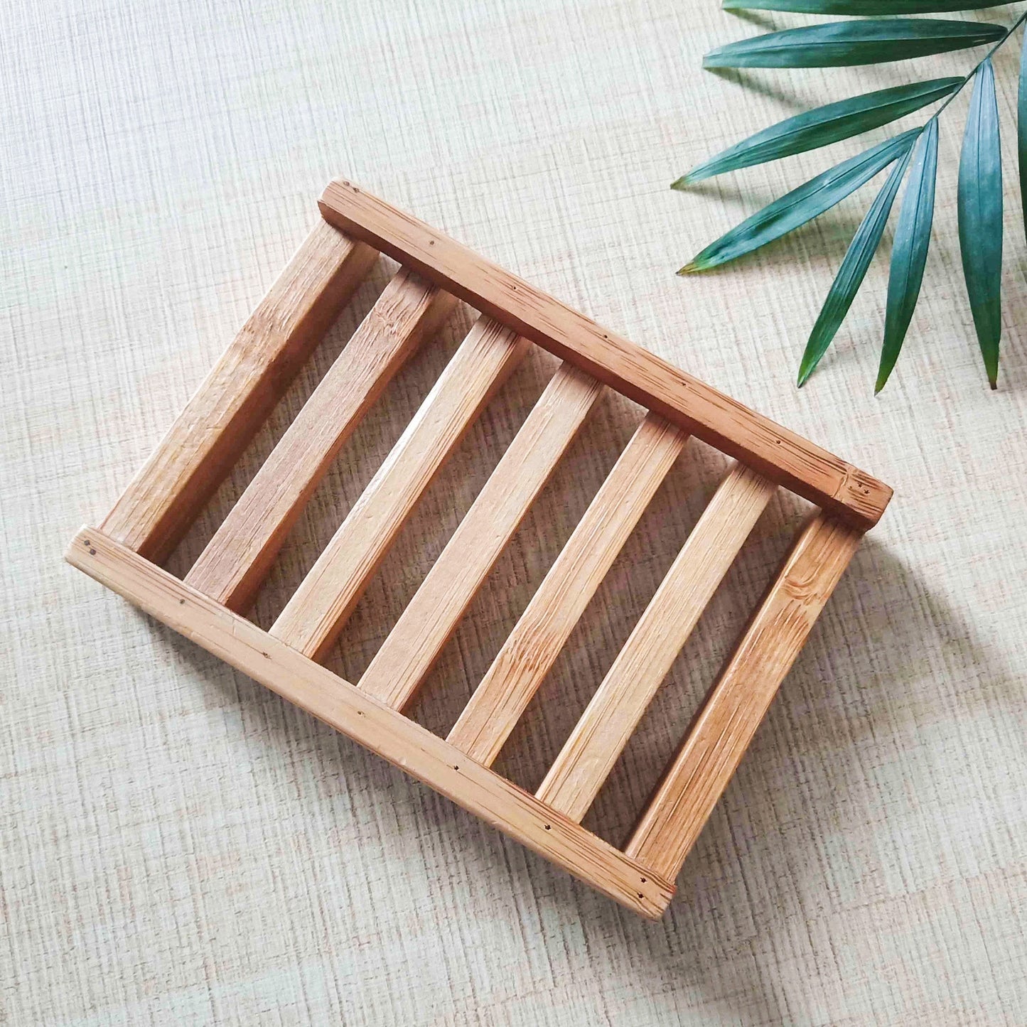 Natural Bamboo Soap Dish - Zero Waste Biodegradable Soap Tray - Plastic Free Soap Lift-3