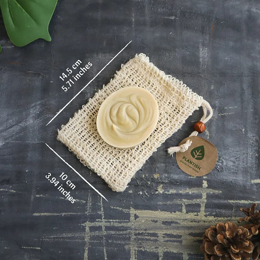Sac à Savon en Sisal Naturel | Exfoliant & Zéro Déchet | Plantish