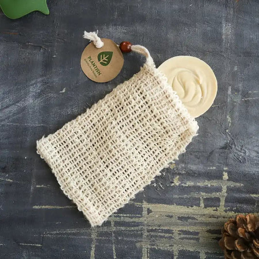 Sac à Savon en Sisal Naturel | Exfoliant & Zéro Déchet | Plantish